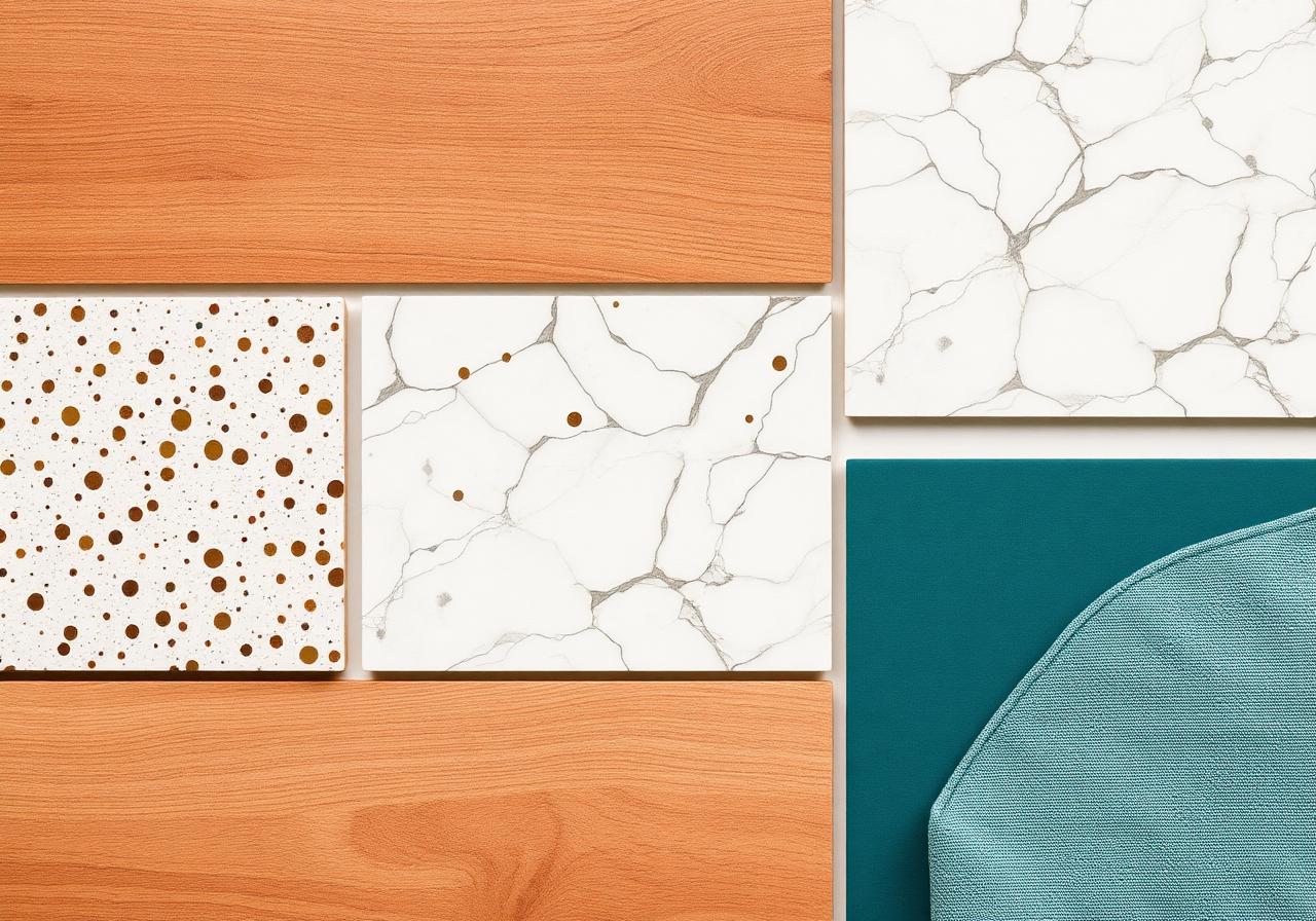 Material palette flat lay